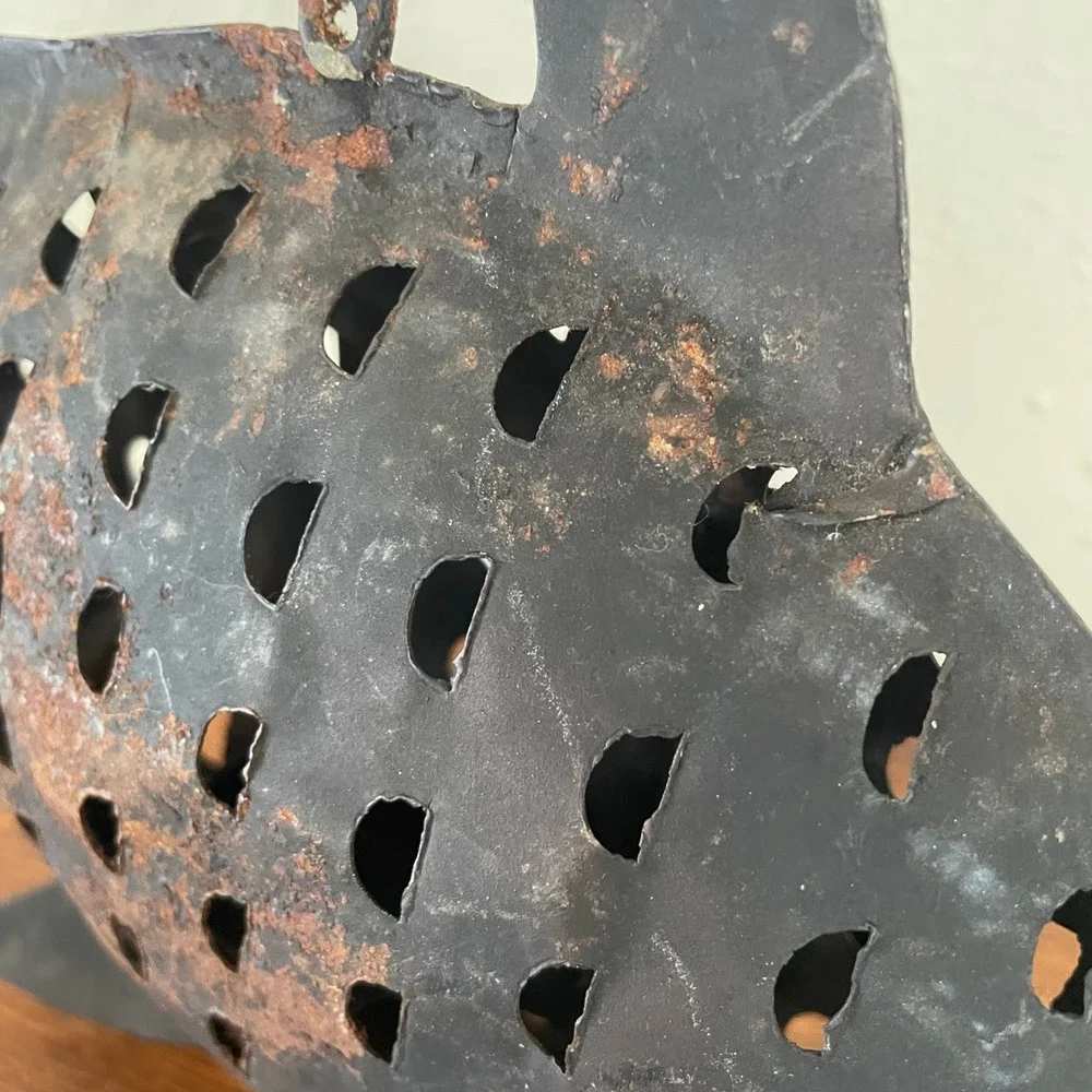 Rustic Metal Handcrafted Fish Tea Light/Candle Holder Lantern Distressed‎ READ